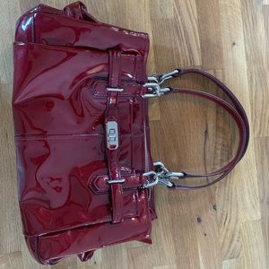 Coach Red Patent leather handbag